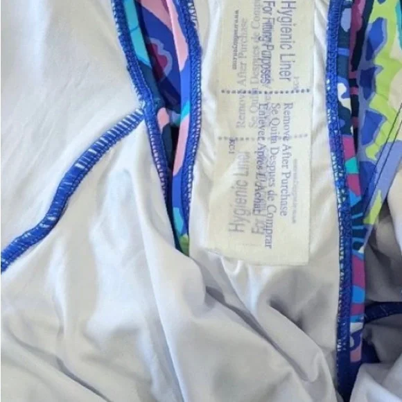 Tahari 1 Piece Swimsuit Juniors L NWT Off Shoulder Purple Blue - Picture 5 of 9